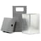 Global Industrial Square Outdoor Can, Gray, Steel, 13-1/2 in 239576GY - alternate 3